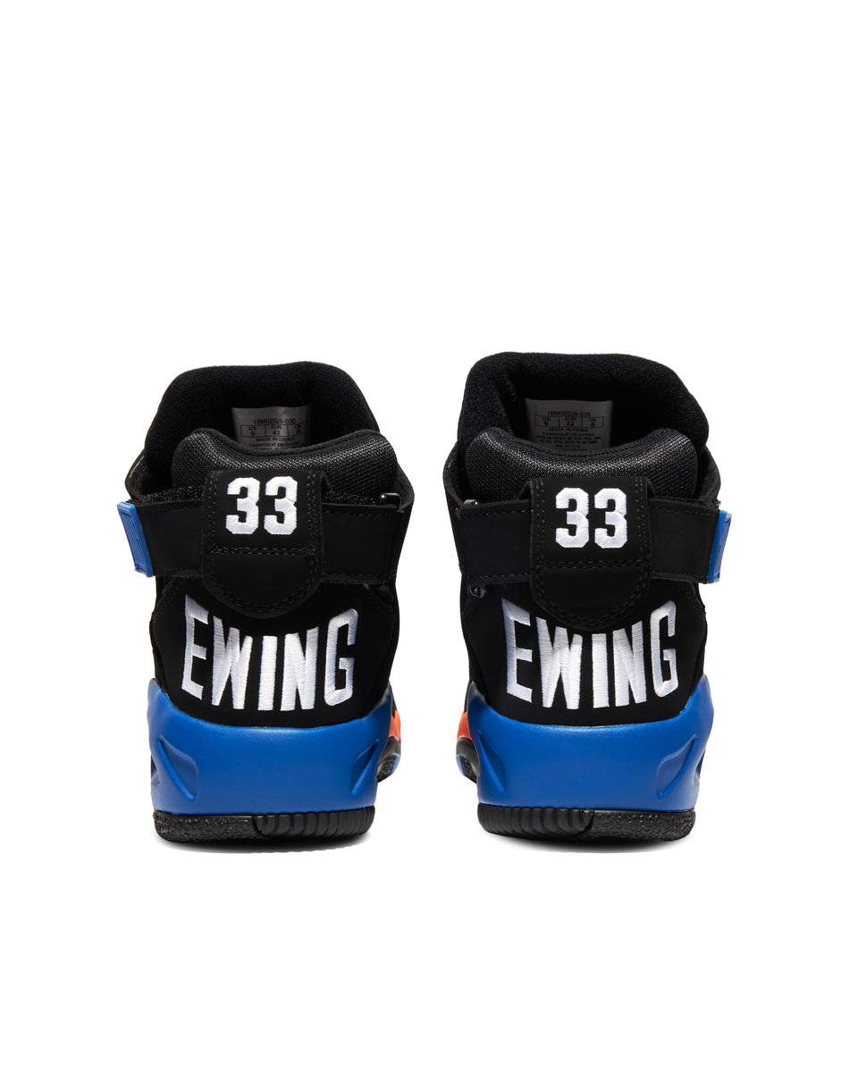 The Baseline Sneaker Black, Royal & Orange Ewing Athletics