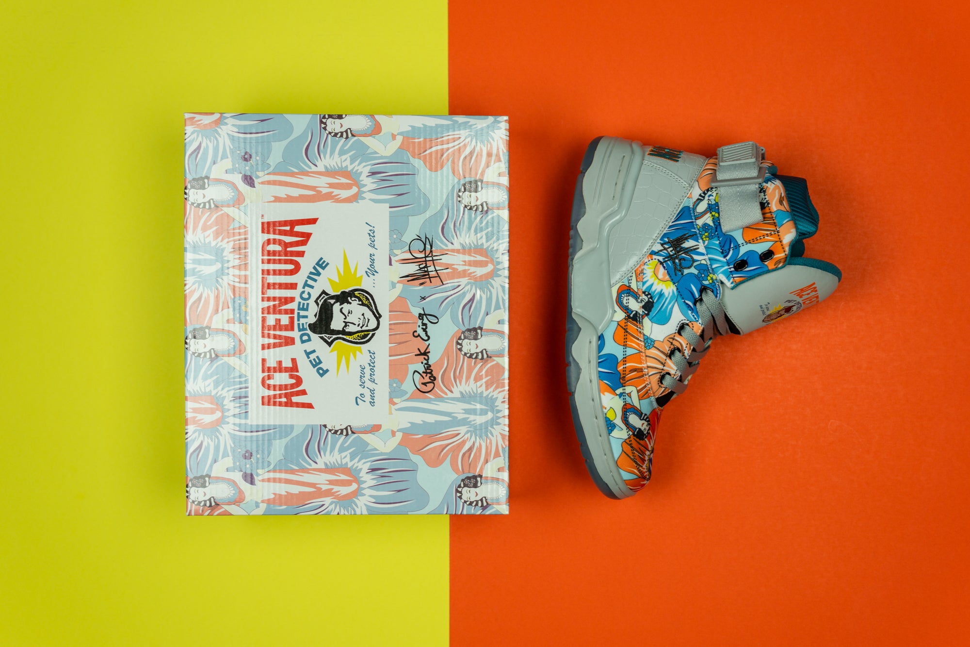 MACHE CUSTOMS AND EWING ATHLETICS GO #LACESOUT TO CELEBRATE THE 25TH ANNIVERSARY OF "ACE VENTURA: PET DETECTIVE"