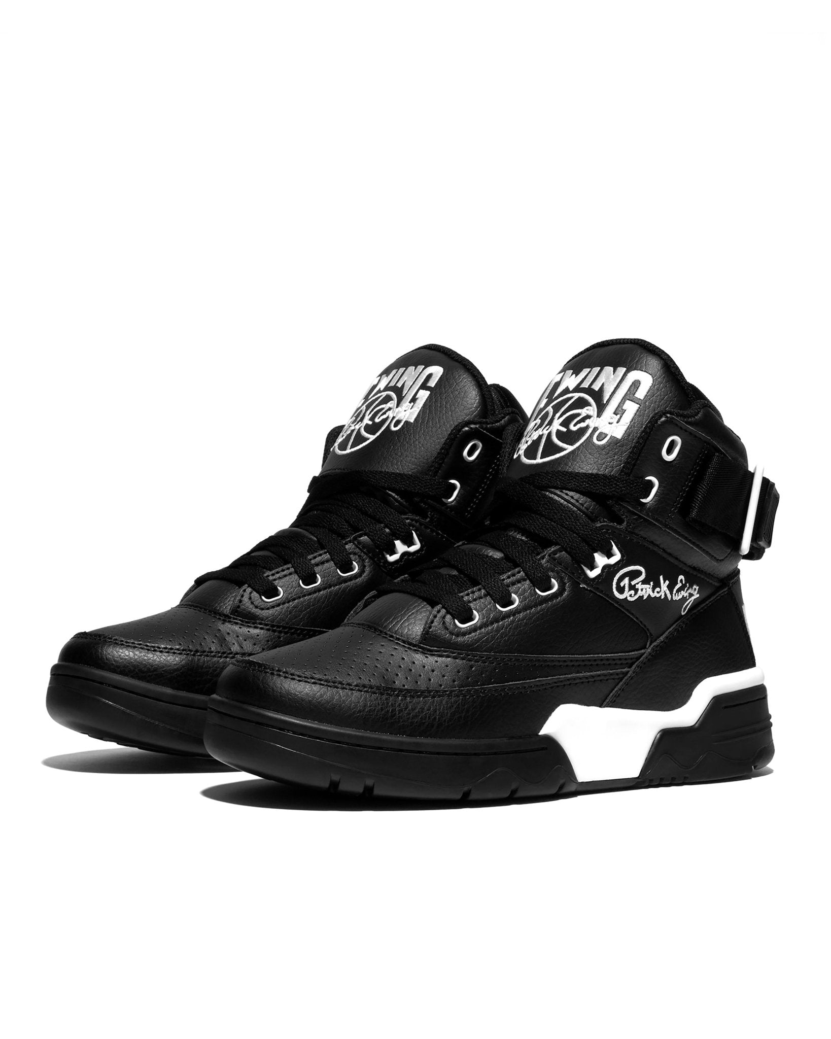 33 HI OG Black Leather/White - Ewing Athletics