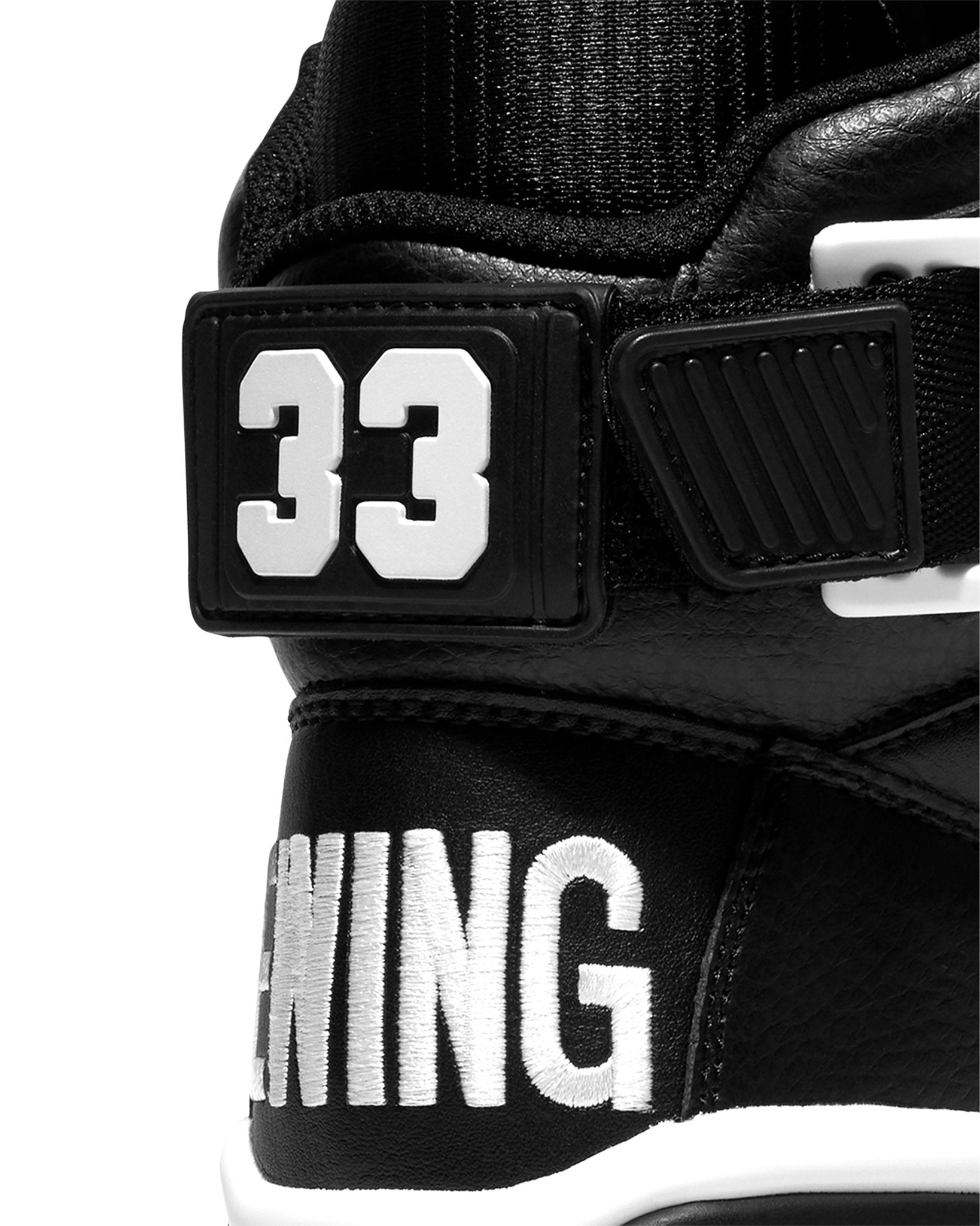 33 HI OG Black Leather/White - Ewing Athletics