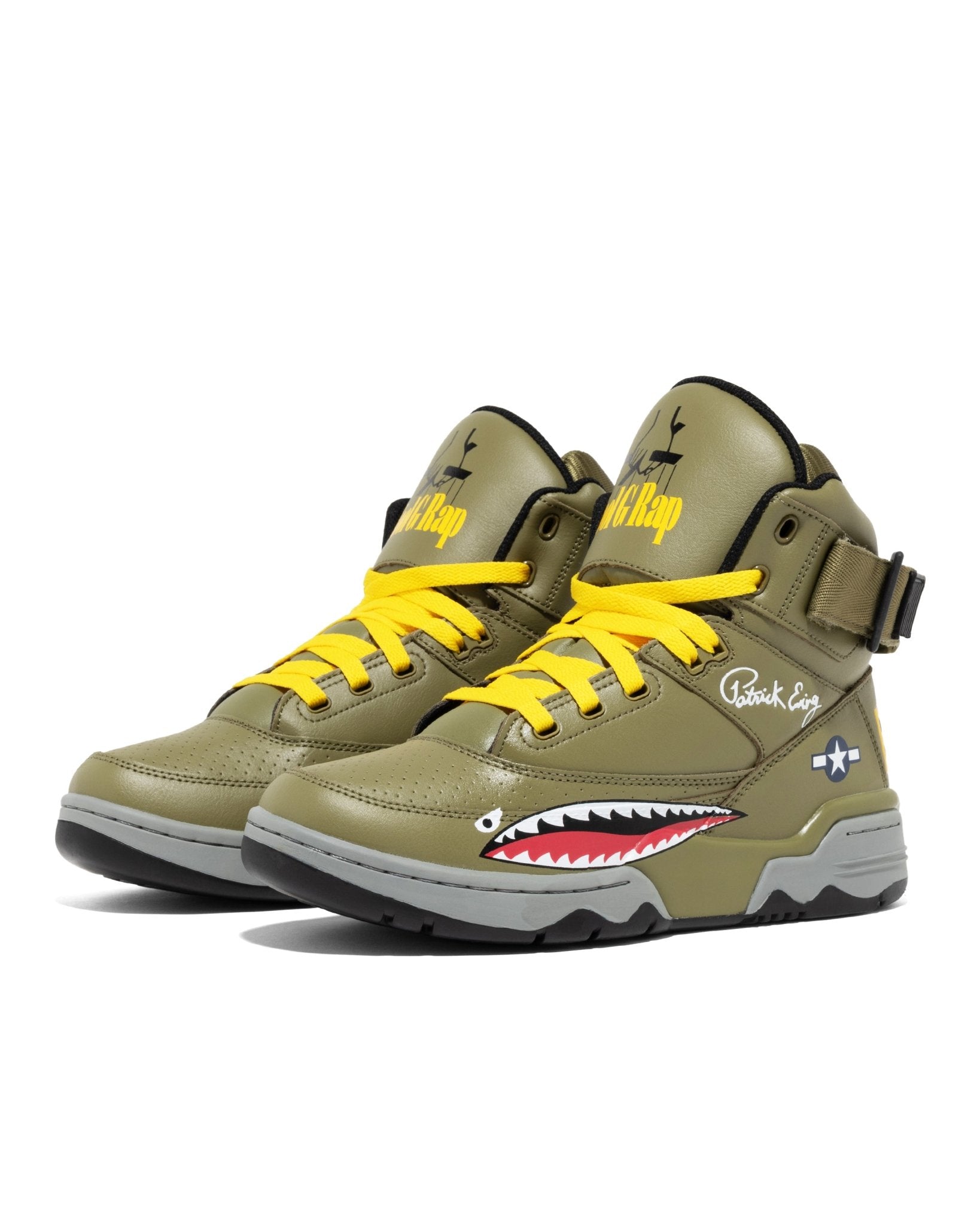 33 HI x KOOL G RAP Olive/Red/Yellow – Ewing Athletics