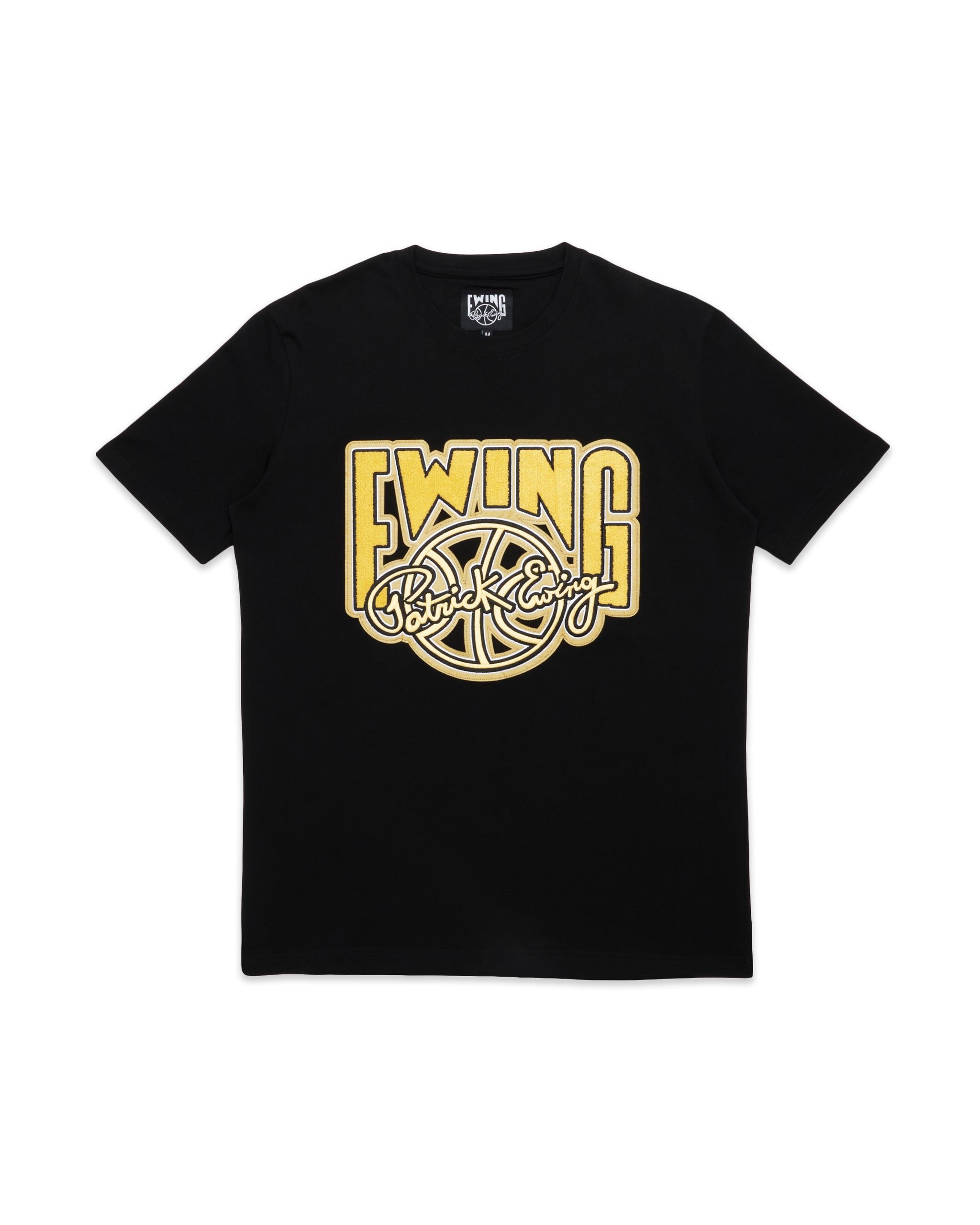 Ewing Embroidered Logo T-Shirt Black/Gold