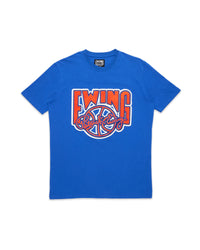 Ewing Embroidered Logo T-Shirt Royal/Orange