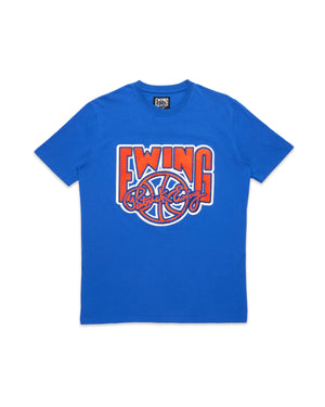 Ewing Embroidered Logo T-Shirt Royal/Orange