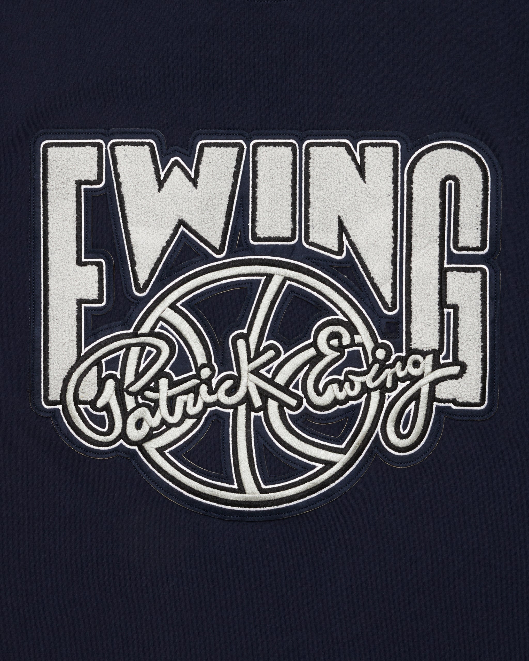 Ewing Embroidered Logo T-Shirt Grey/Navy