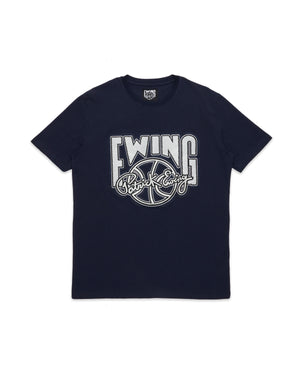 Ewing Embroidered Logo T-Shirt Grey/Navy