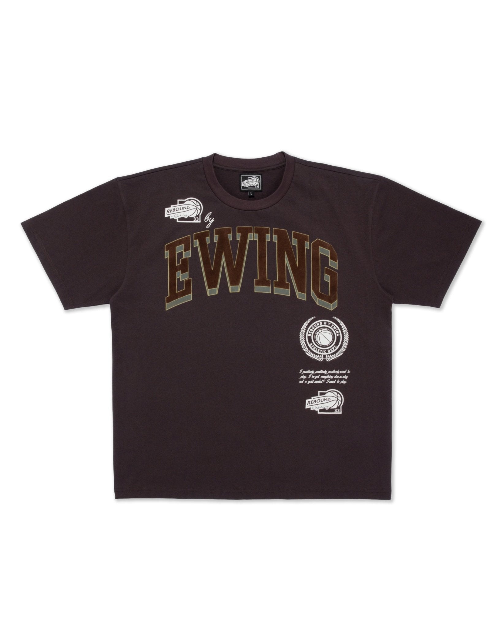 Ewing 1992 T-Shirt Brown - Ewing Athletics