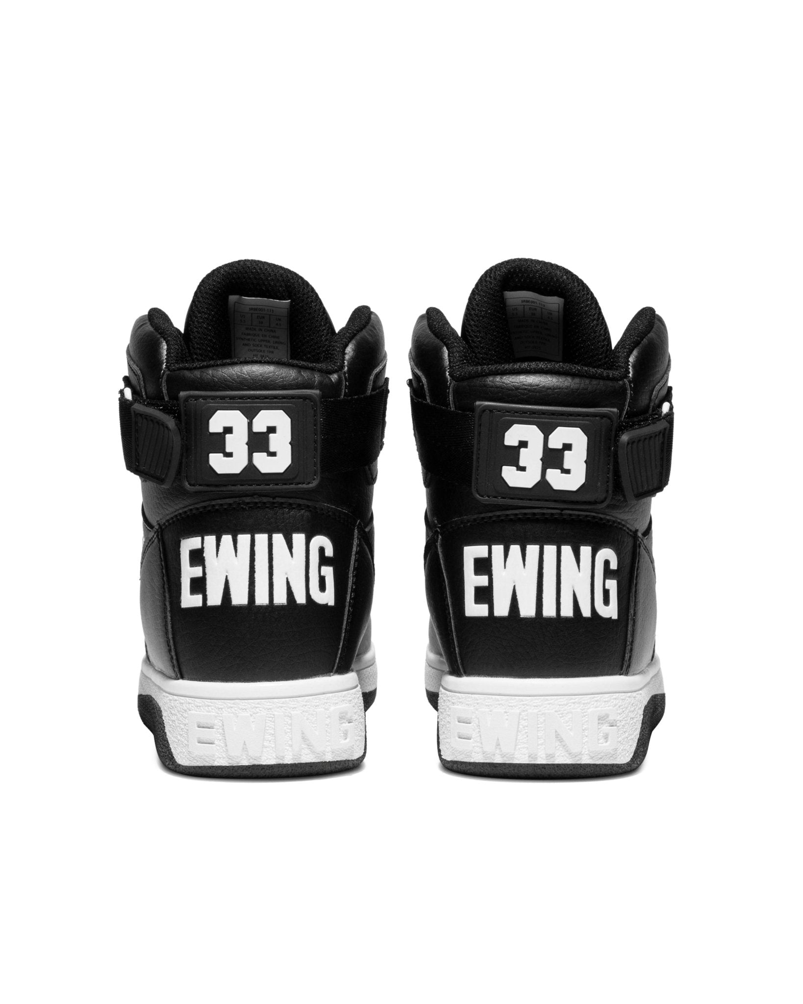 KIDS GRADE - SCHOOL 33 HI REBOUND Black/White - Ewing Athletics