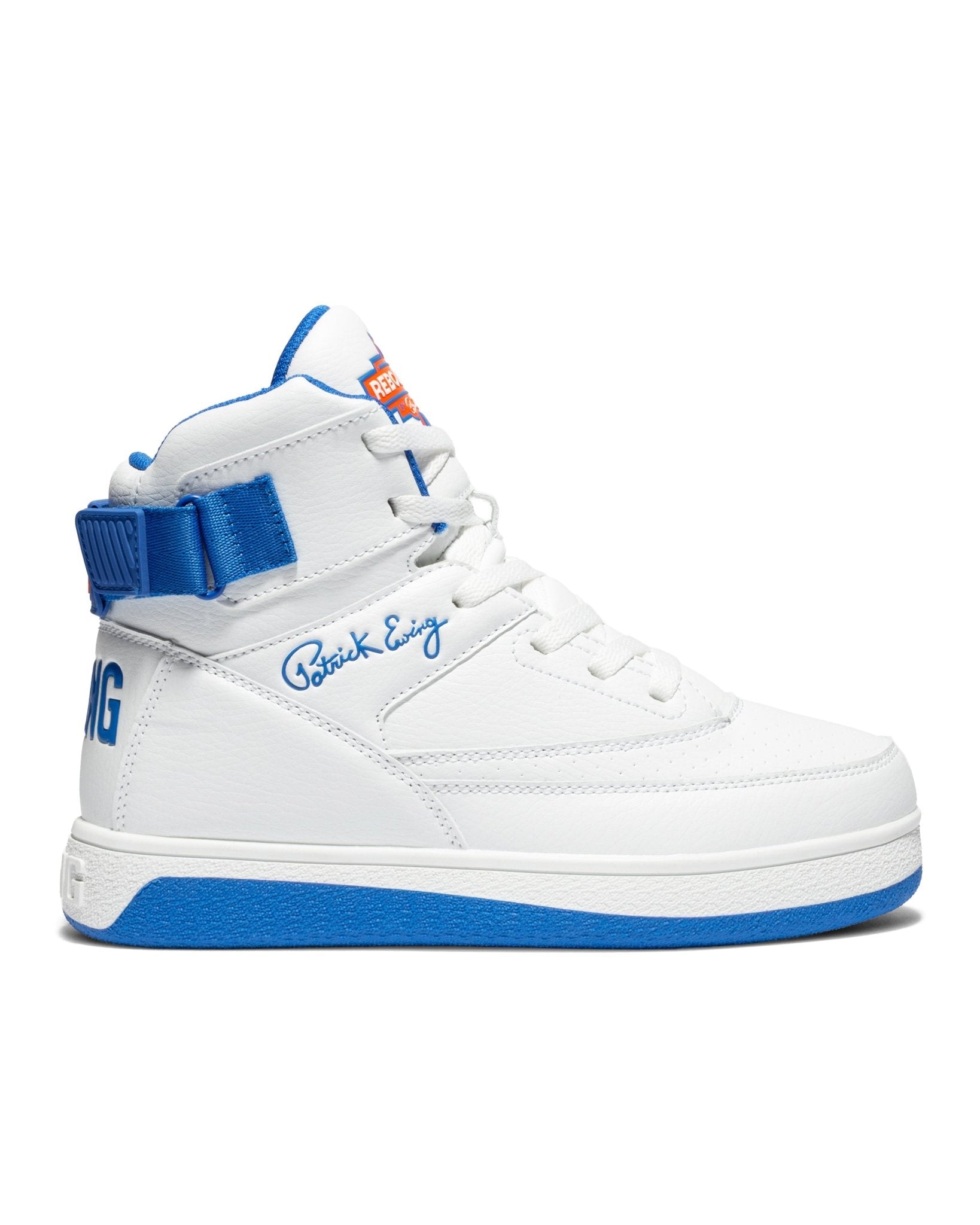 KIDS PRE - SCHOOL 33 HI REBOUND White/Blue/Orange - Ewing Athletics