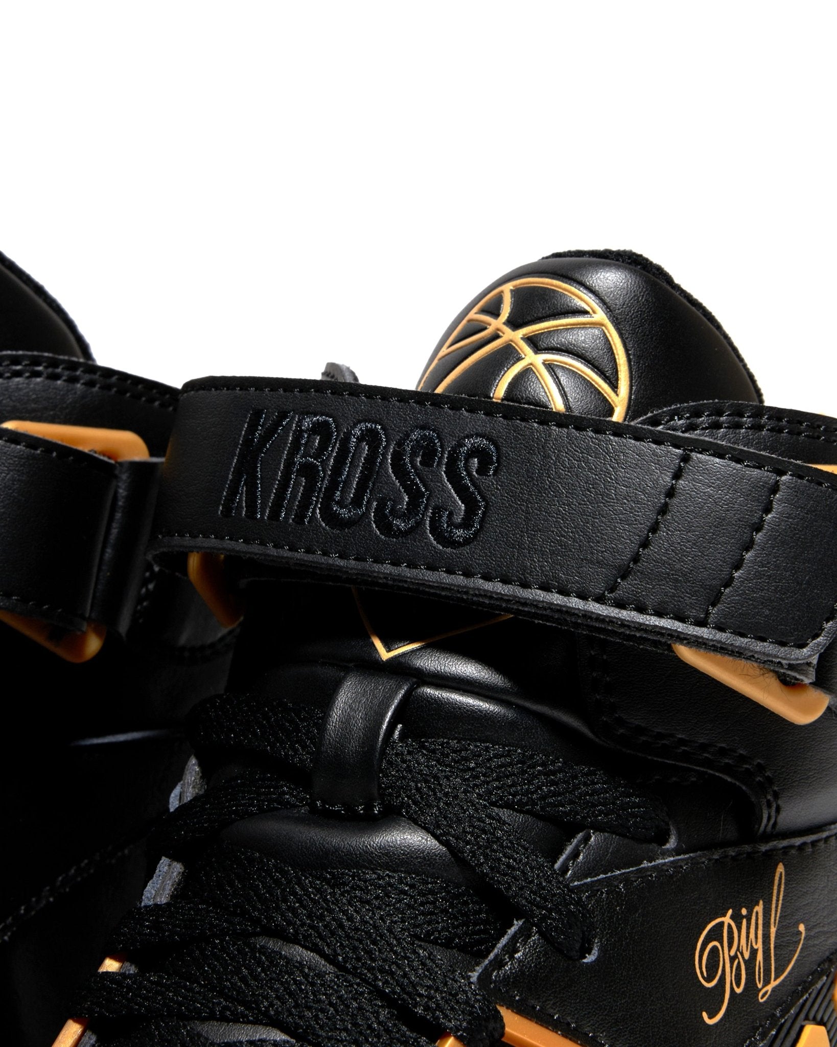KROSS x BIG L Black/Gold/Gum - Ewing Athletics