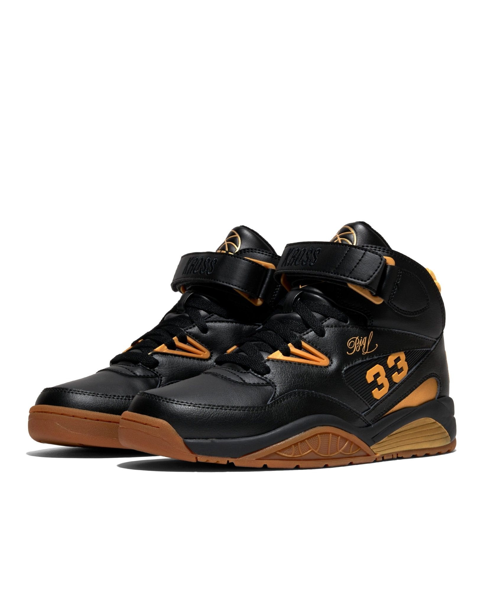 The Kross Shoe x Big L | Black & Gold – Ewing Athletics