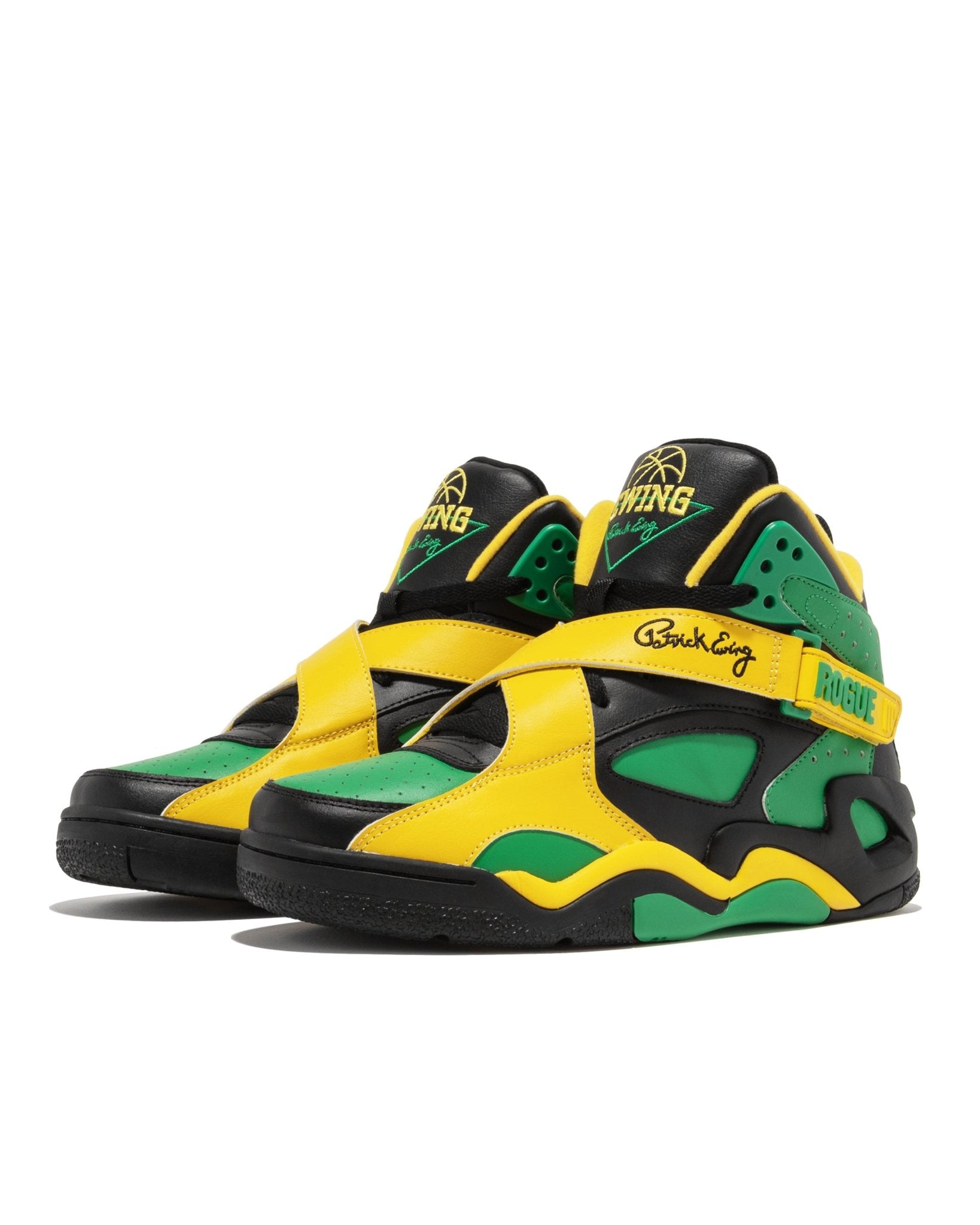 靴 Ewing Rogue JAMAICA 27cm ROGUE JAMAICA Shoe I Black, Green & Yellow – Ewing Athletics