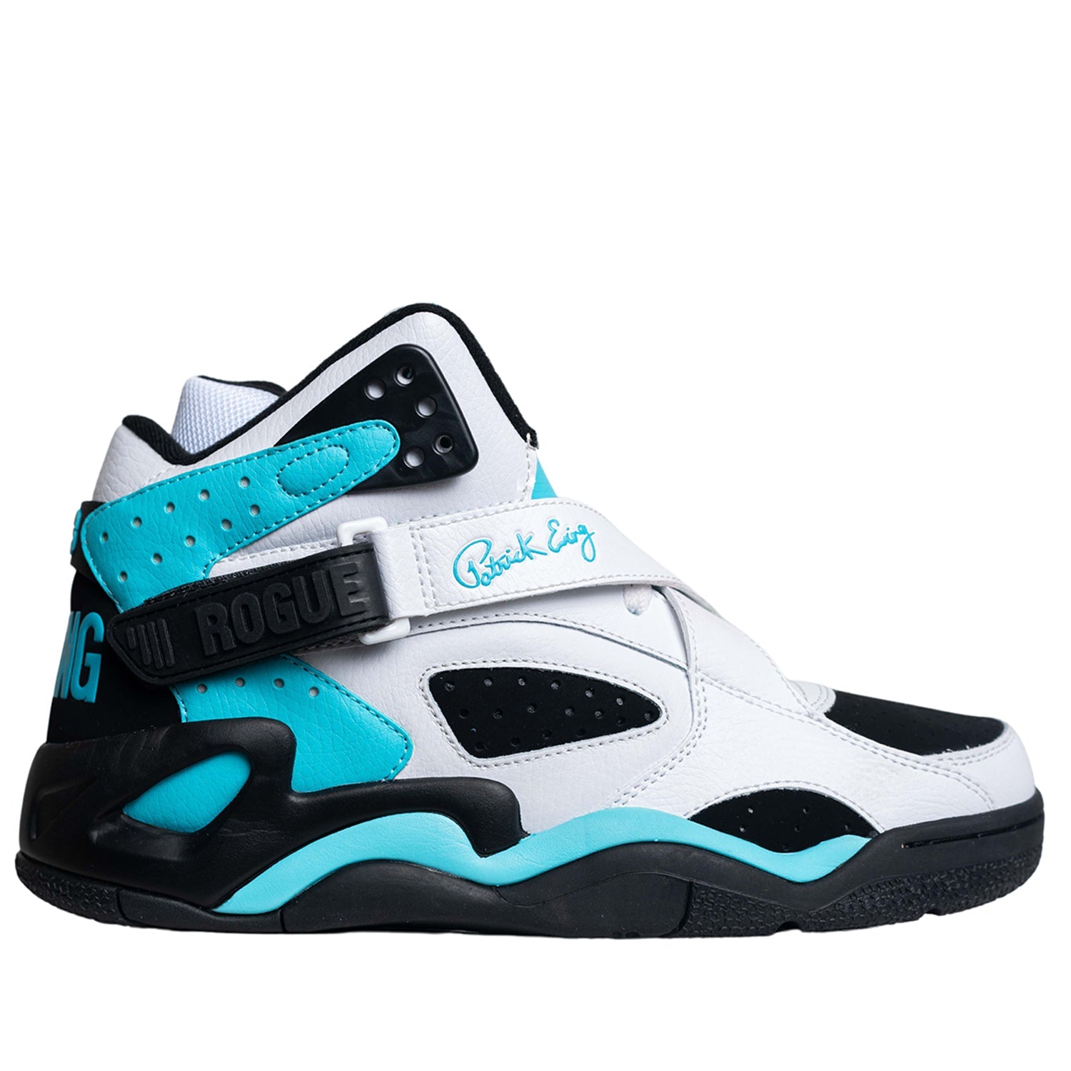 ROGUE White/Black/Cyan Blue - Ewing Athletics