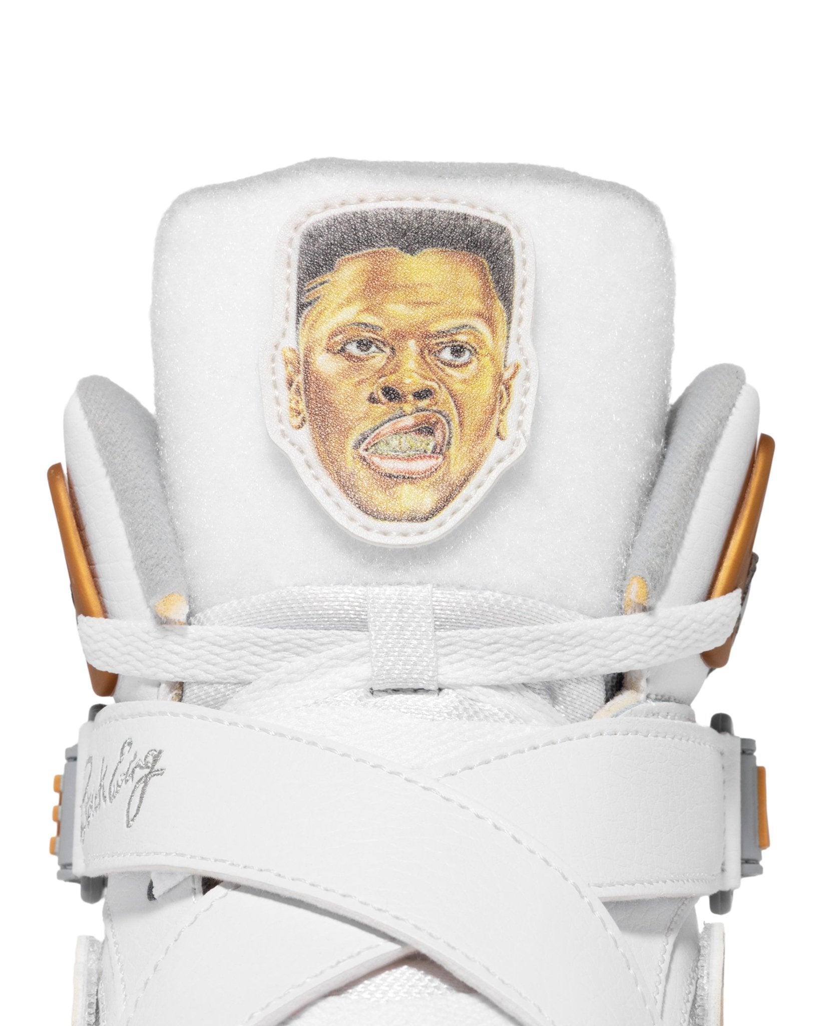 White and Gold Men's Rogue x Laurens J Sneaker – Ewing Athletics