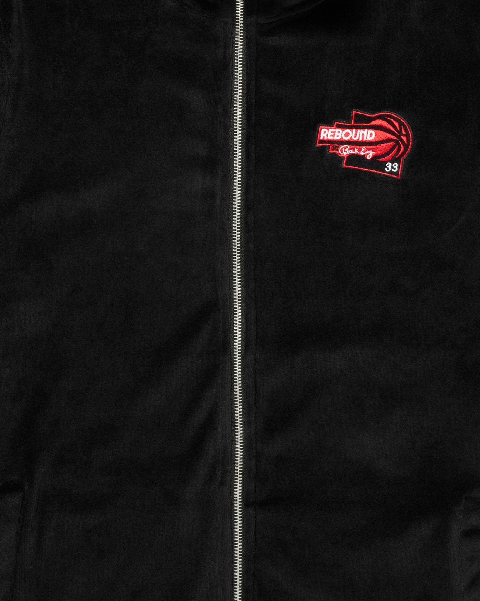 Velour Tracksuit Jacket & Pants Black/Red - Ewing Athletics