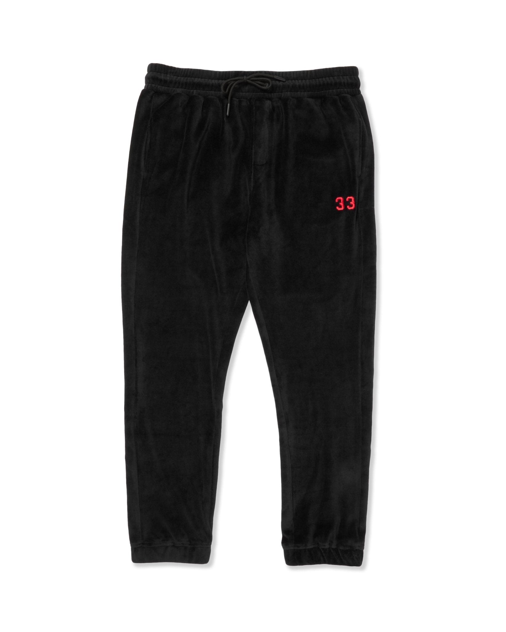 Velour Tracksuit Jacket & Pants Black/Red – Ewing Athletics