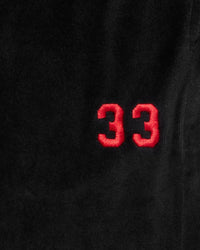 Velour Tracksuit Jacket & Pants Black/Red - Ewing Athletics