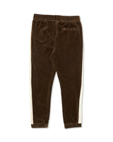 Velour Tracksuit Jacket & Pants Brown/Cream - Ewing Athletics