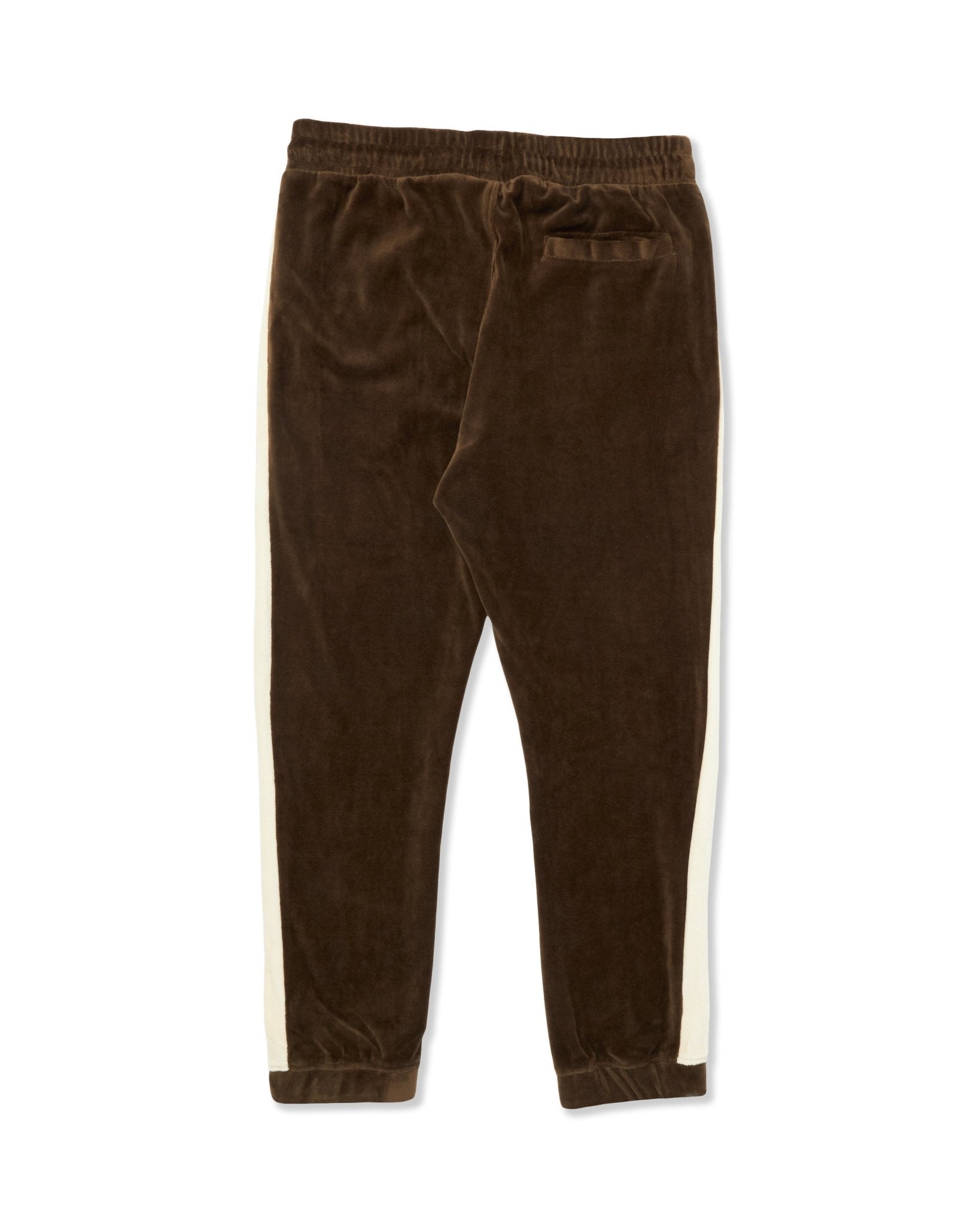 Velour Tracksuit Jacket & Pants Brown/Cream - Ewing Athletics