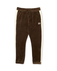 Velour Tracksuit Jacket & Pants Brown/Cream - Ewing Athletics