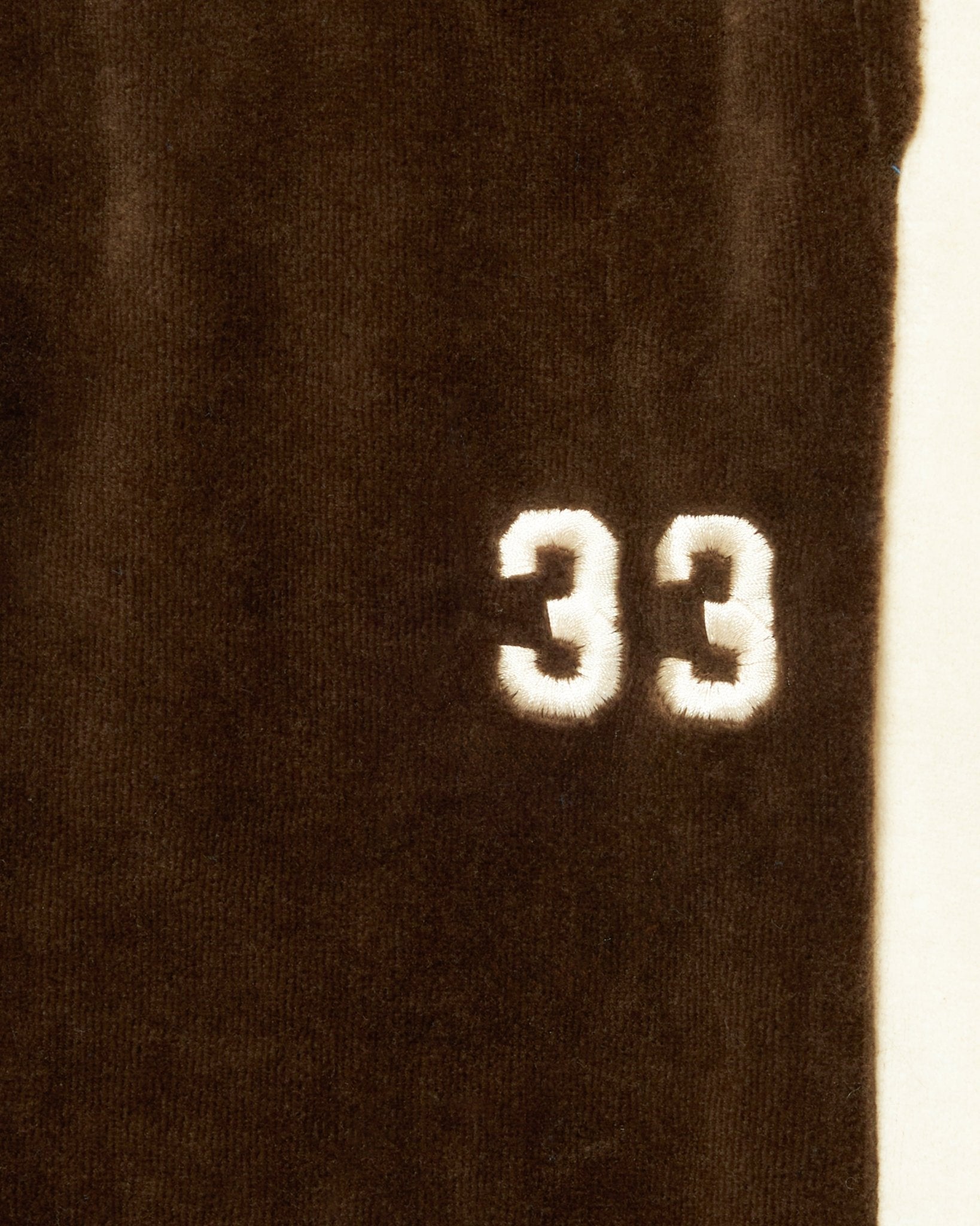 Velour Tracksuit Jacket & Pants Brown/Cream - Ewing Athletics