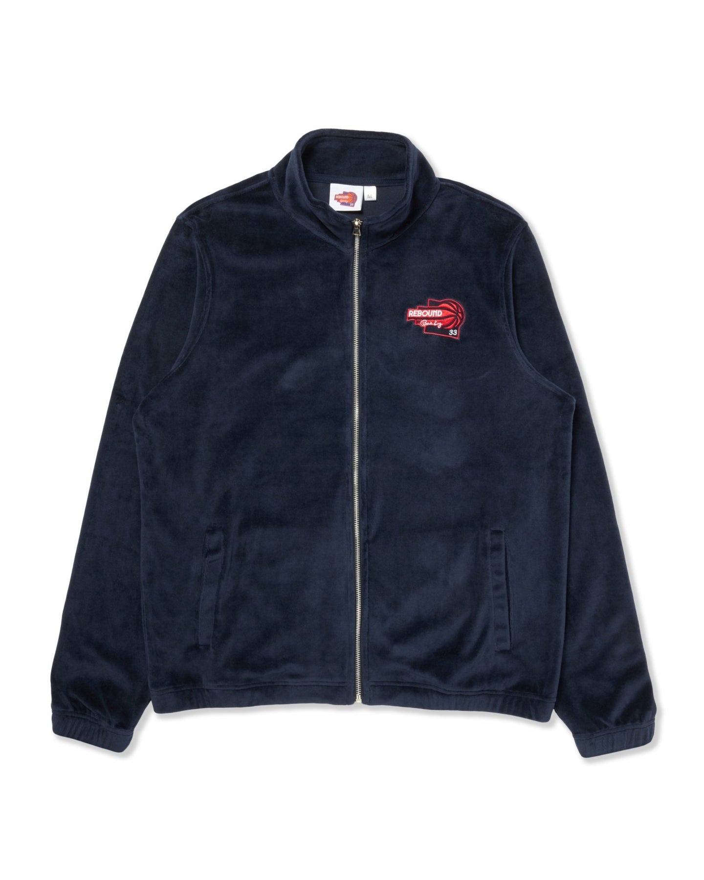 Velour Tracksuit Jacket & Pants Royal Navy/Red - Ewing Athletics