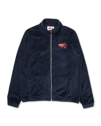 Velour Tracksuit Jacket & Pants Royal Navy/Red - Ewing Athletics