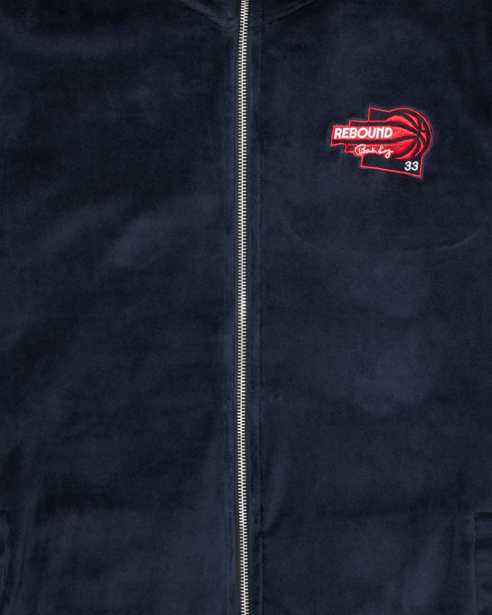 Velour Tracksuit Jacket & Pants Royal Navy/Red - Ewing Athletics