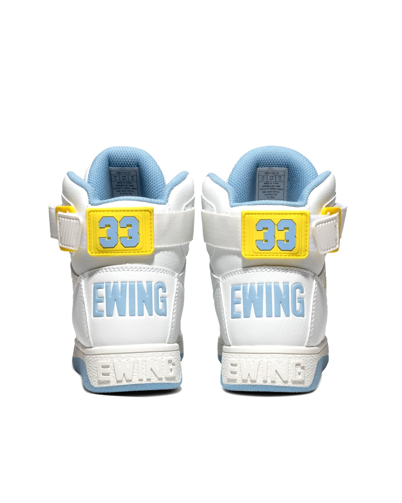WOMEN'S 33 HI REBOUND White/Sky Blue/Yellow - Ewing Athletics
