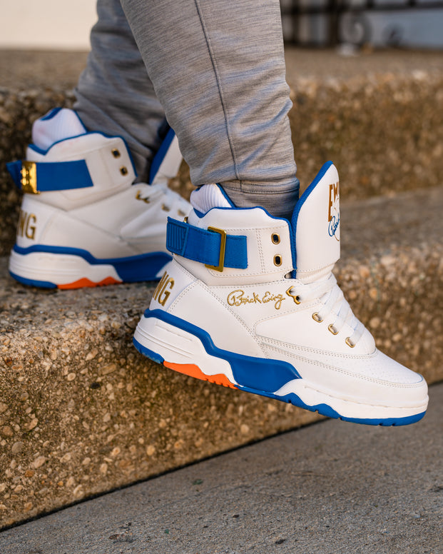 White, Blue, And Orange 33 HI Sneaker – Ewing Athletics