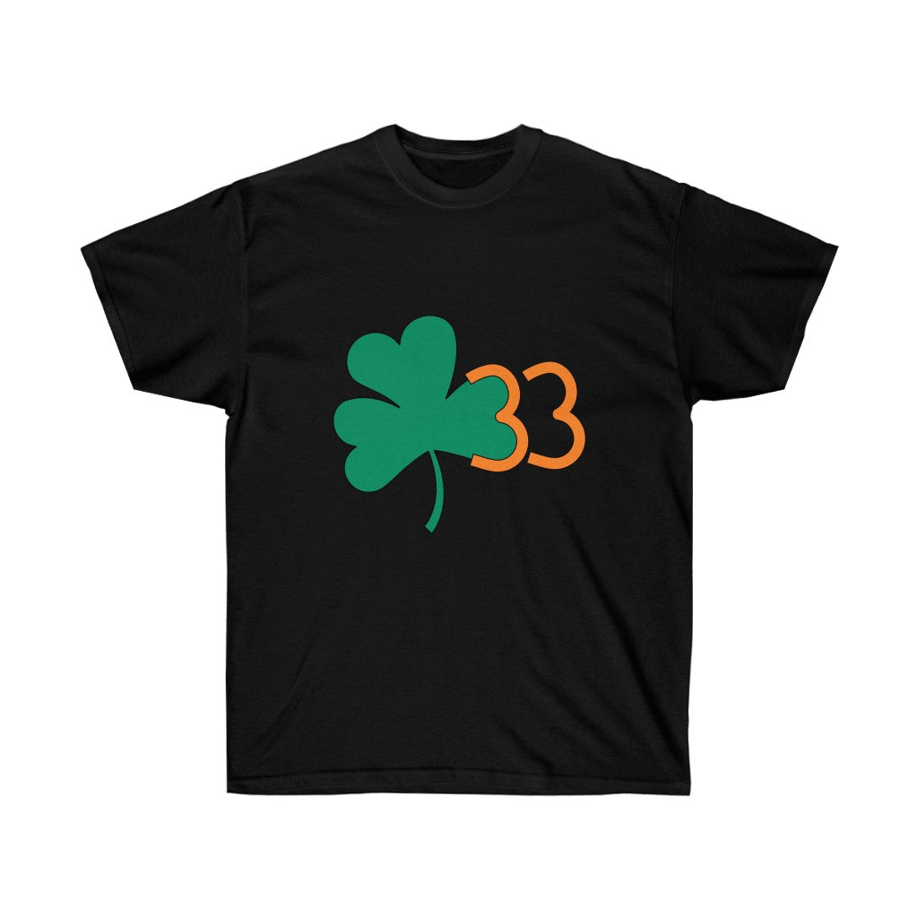 Ewing St. Patrick's Day Clover Tee (White & Black)