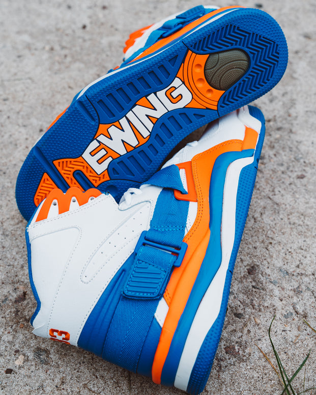 Concept Shoe | White, Orange, Royal – Ewing Athletics