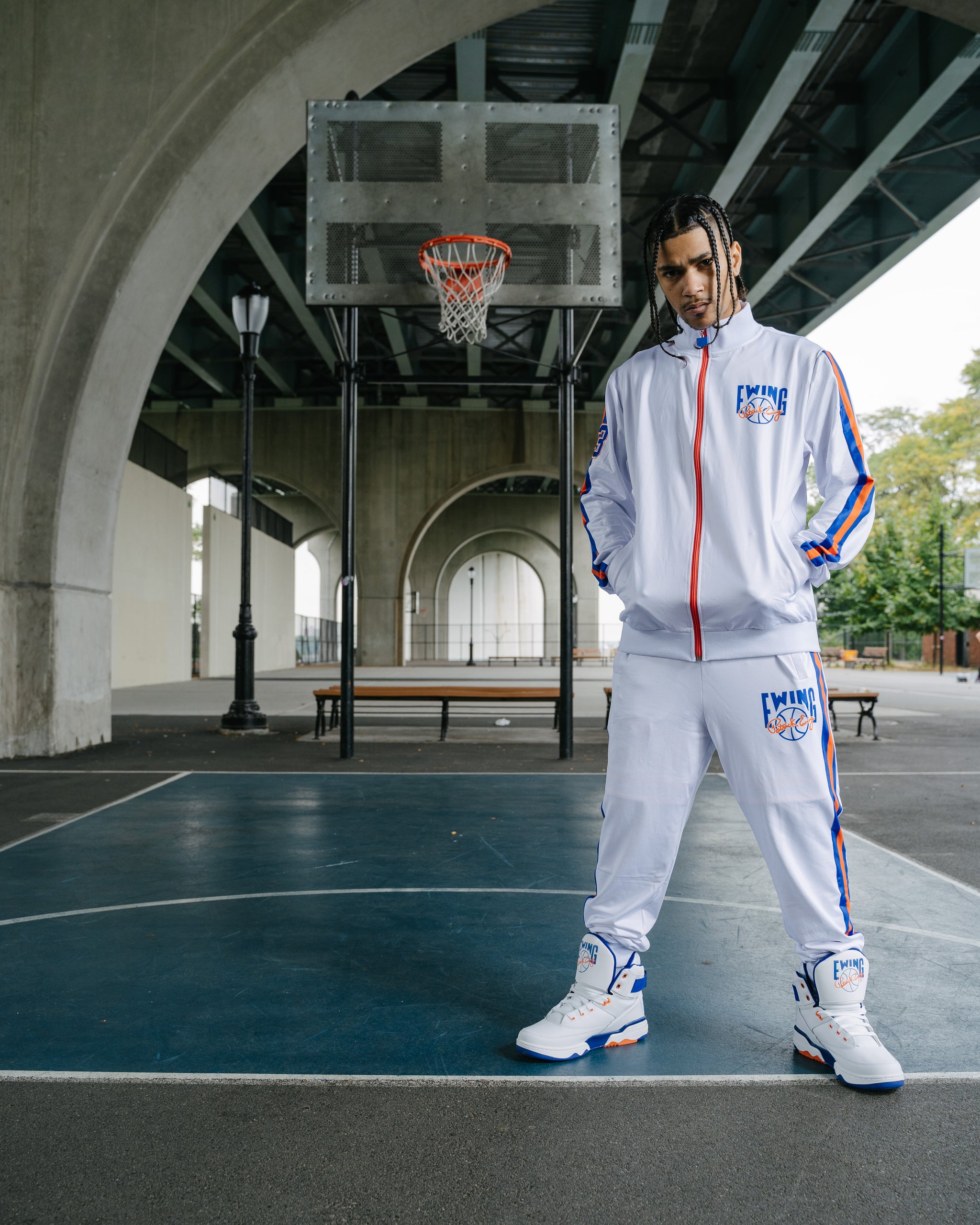 Ewing White Track Pants