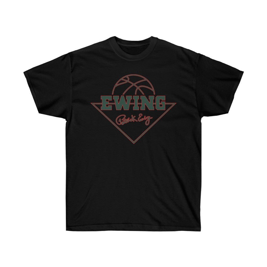 Ewing Green Red Logo Tee