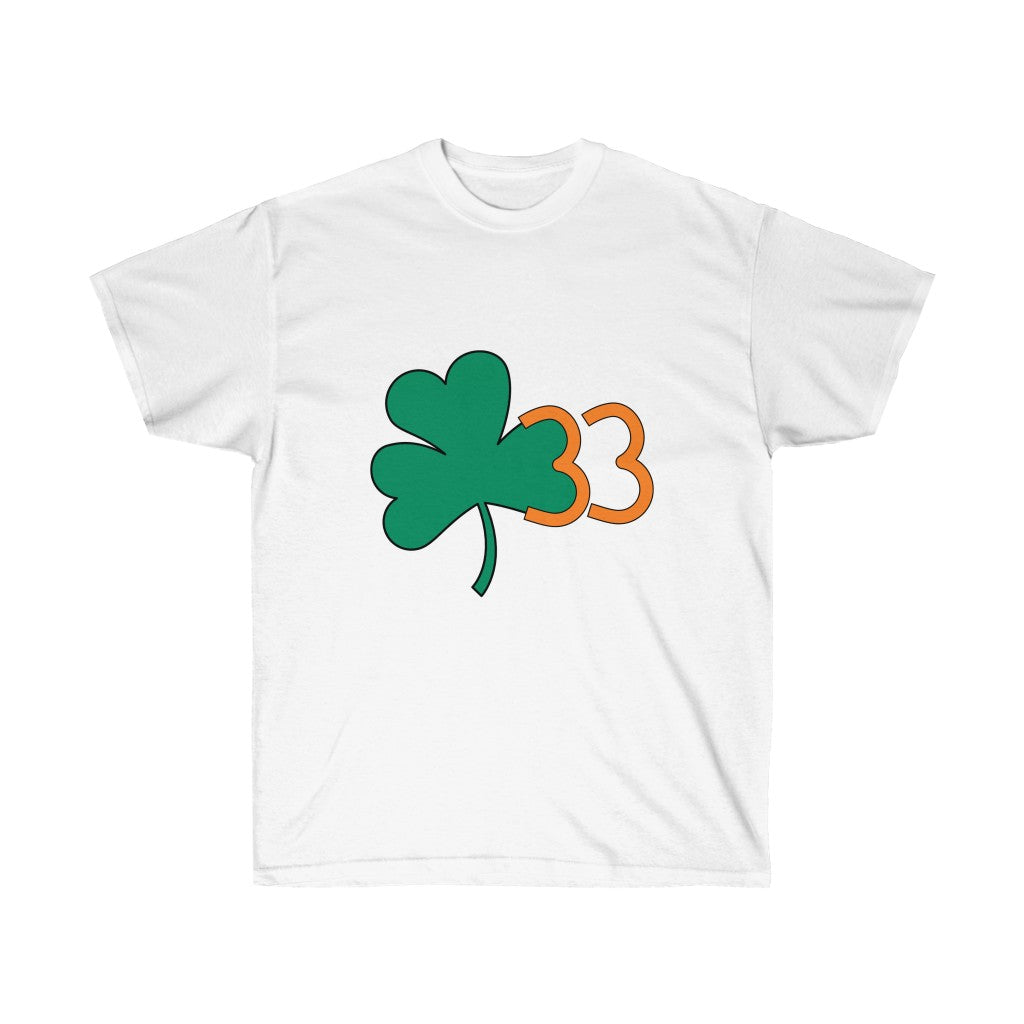Ewing St. Patrick's Day Clover Tee (White & Black)